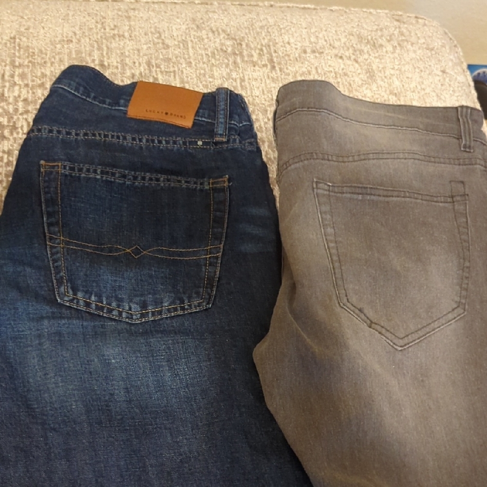 Lucky Brand Men's Denim and Charcoal Jeans